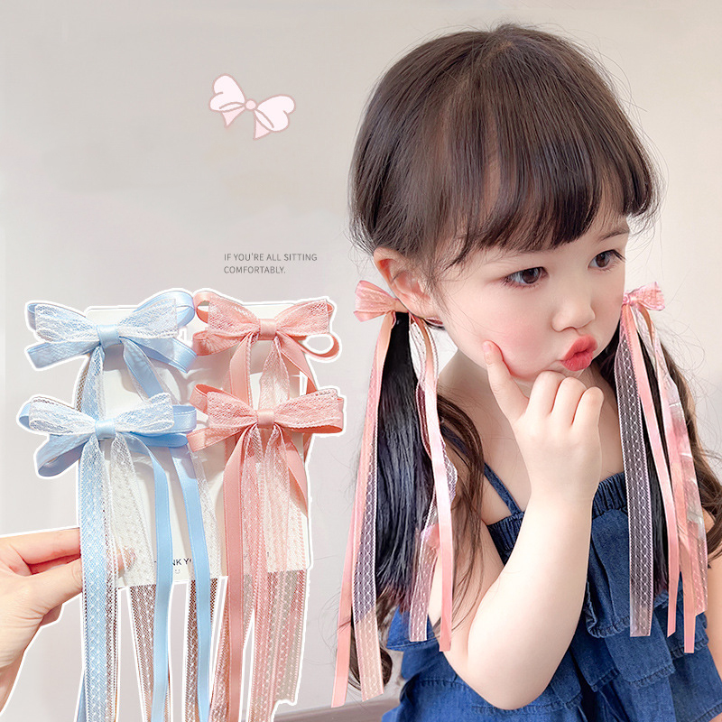 Sweet Children Bowknot Hairpin - Tassel Fringe Trim ulasan dan harga