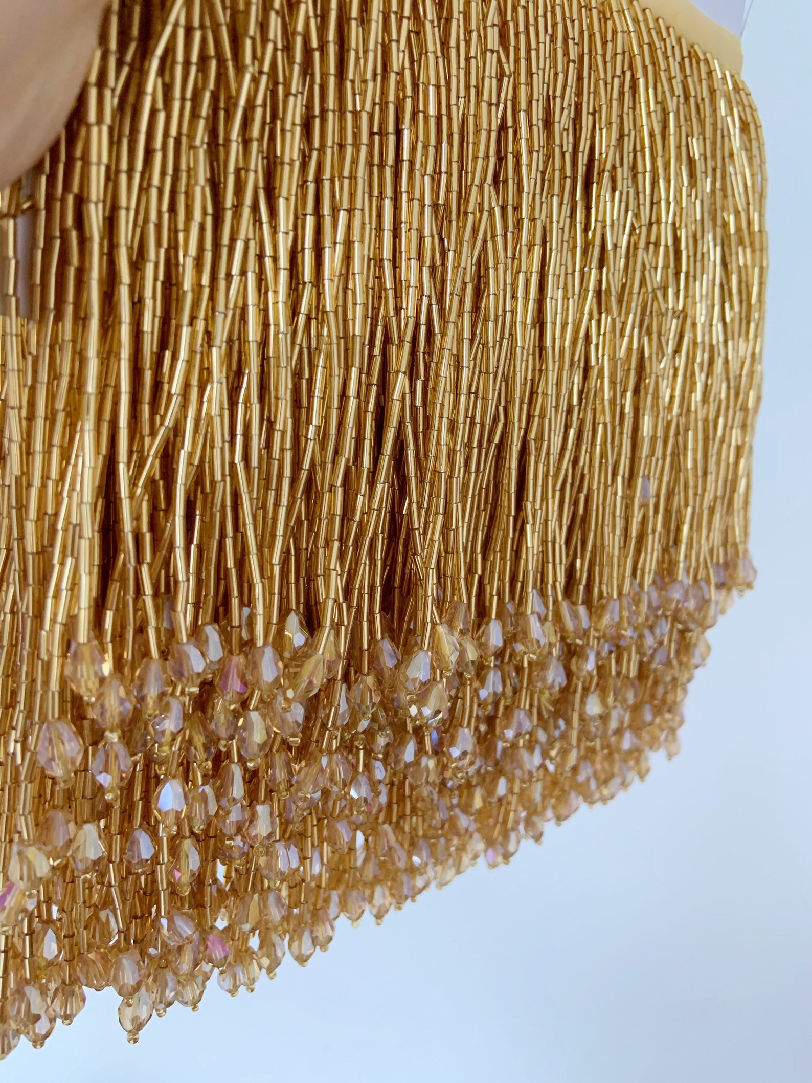 1 Yard Green Bead Fringe Tasse - Beaded Trim Fringe ulasan dan harga