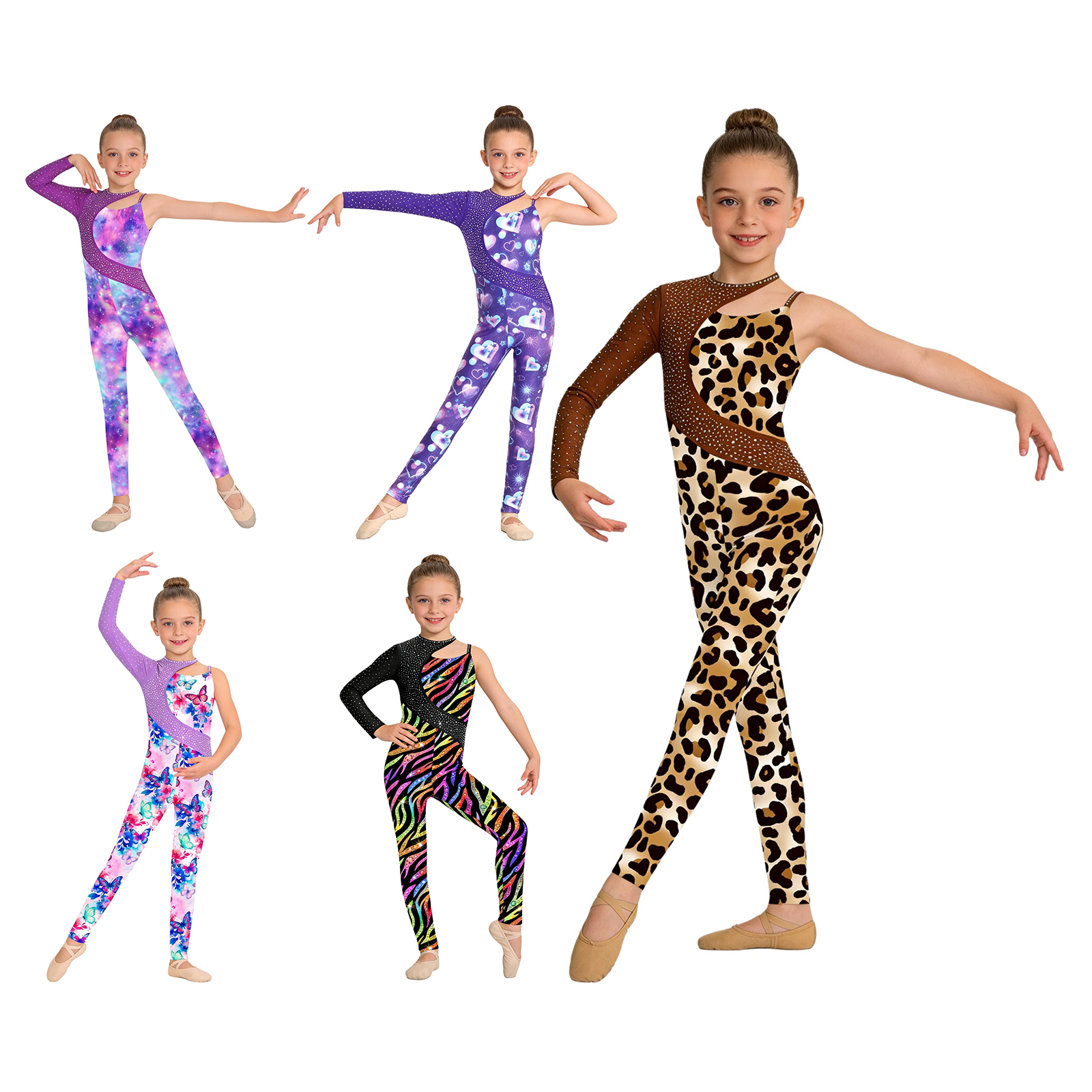 Kids Girls Gymnastics Ballet D - Rhinestone Banding Trim ulasan dan harga