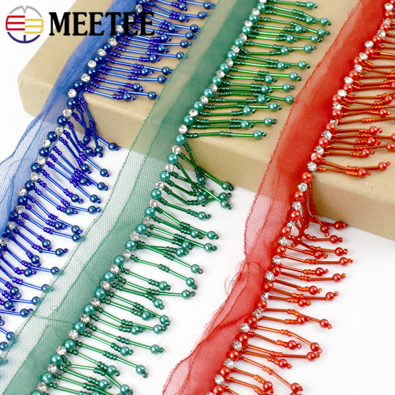 1Yard 5cm Beaded Lace Trim Fri - Fringe Ribbon Sewing ulasan dan harga