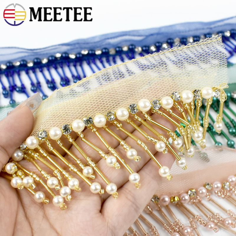 1Yard 5cm Beaded Lace Trim Fri - Fringe Ribbon Sewing ulasan dan harga