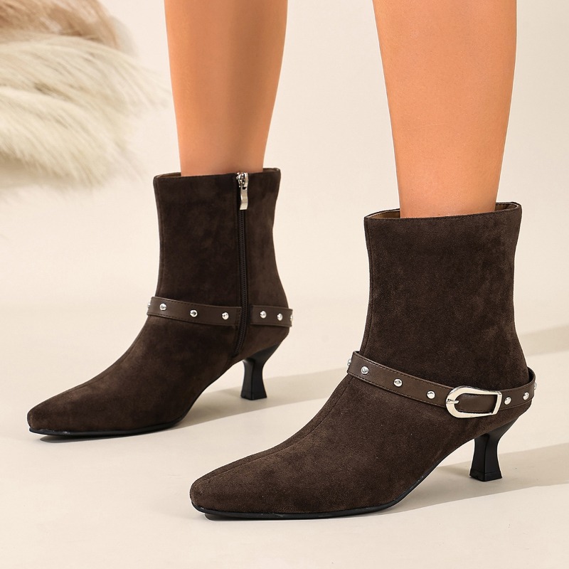 New Winter Suede Women High Bo - Guipure Lace Panel ulasan dan harga