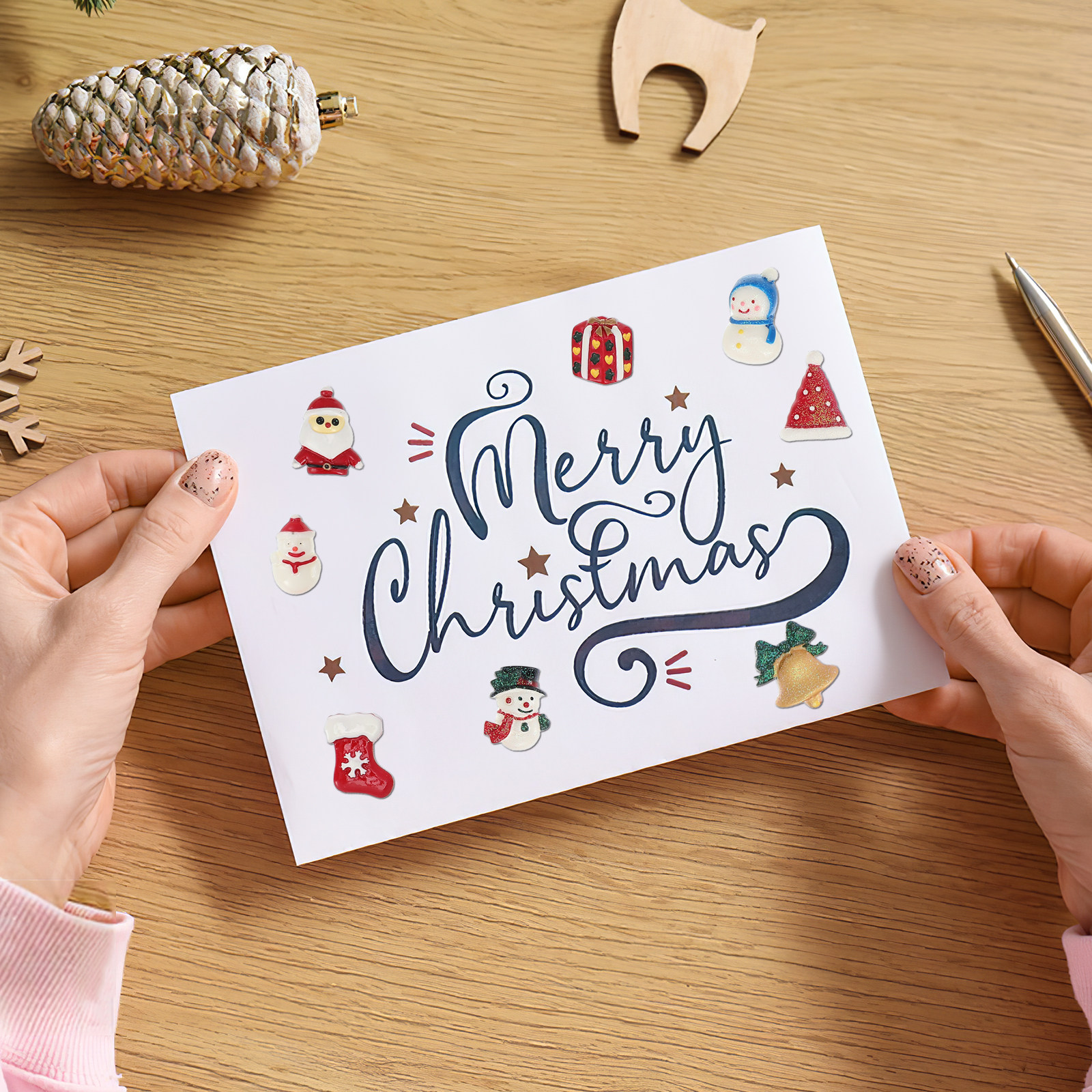 50 PCS Embellishment Christmas - Craft Embellishment ulasan dan harga