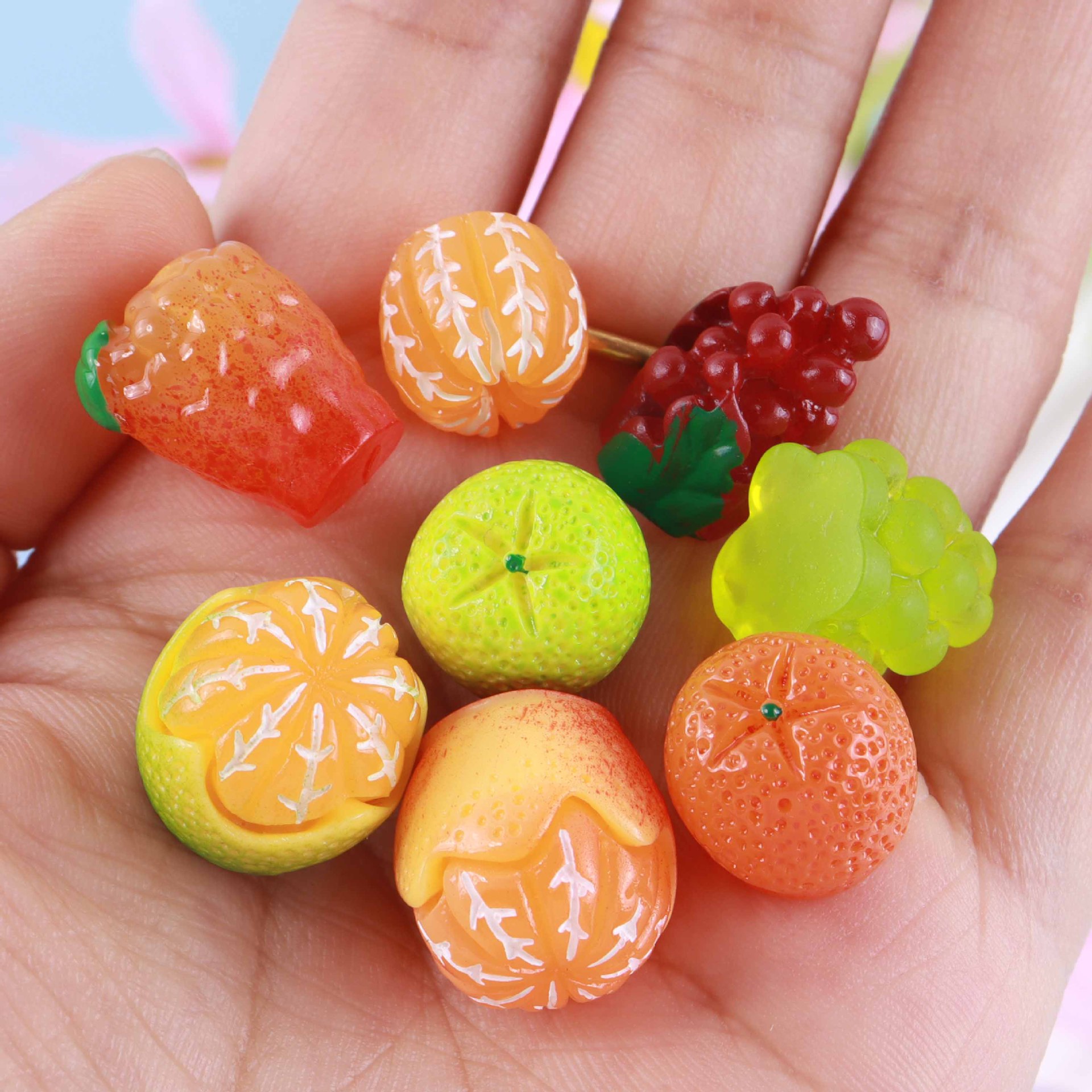 10pcs Diy Mini Resin Orange Fr - Christmas Craft Embellishment ulasan dan harga