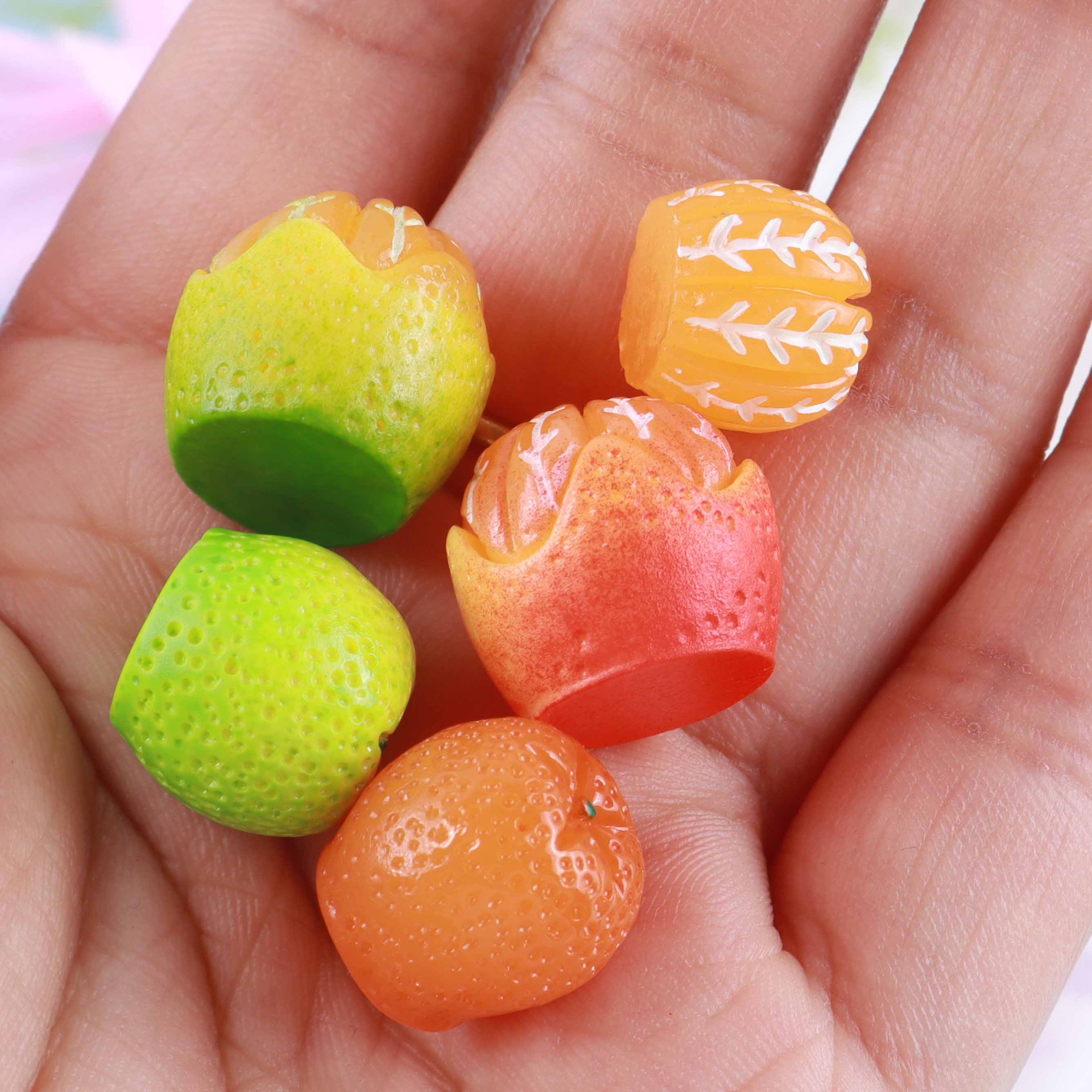 10pcs Diy Mini Resin Orange Fr - Christmas Craft Embellishment ulasan dan harga