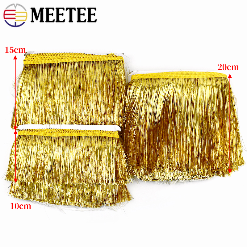 10/15/20cm Gold Metallic Threa - Fringe Ribbon Sewing ulasan dan harga