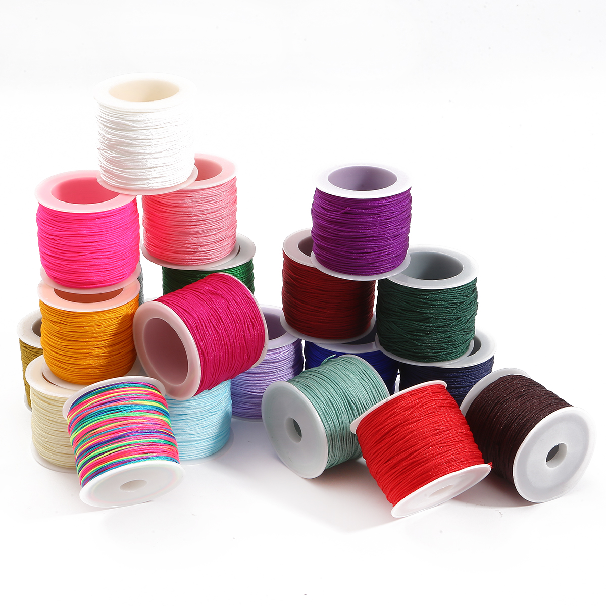 0.8mm 45m Crafts Nylon Cord Fo - Beaded Trim Fringe ulasan dan harga