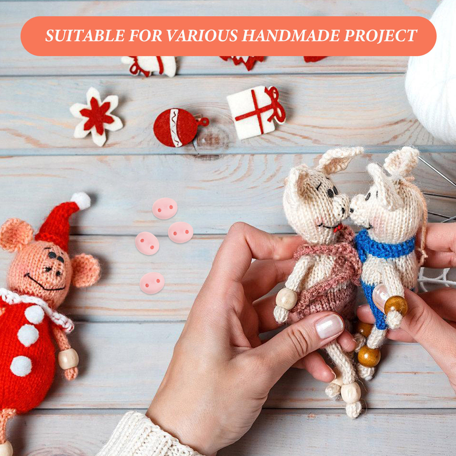 100Pcs Resin Pig Noses Craft E - Embellishment Glue Craft ulasan dan harga