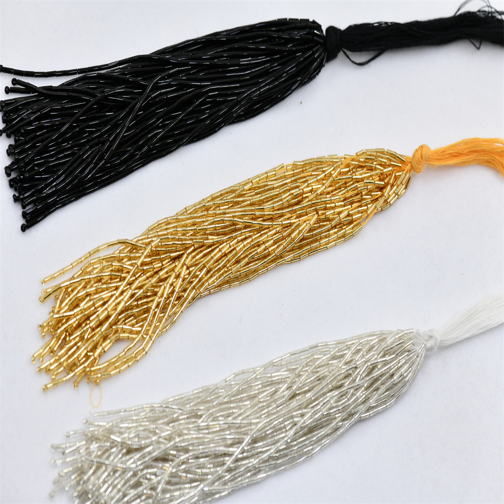 15cm wide 1 bundle gold silver - Beaded Trim Fringe ulasan dan harga
