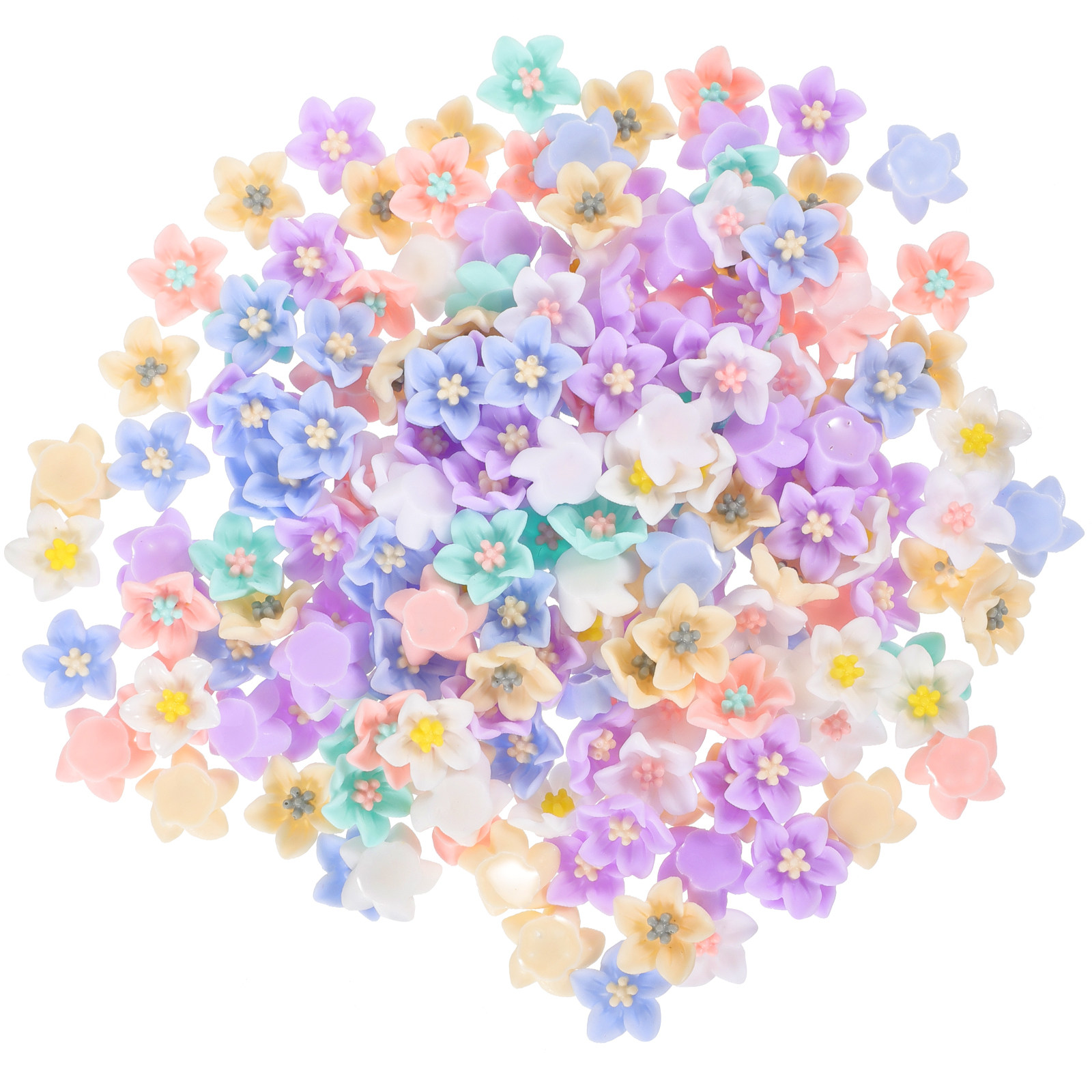 200Pcs Unique Resin Flower Emb - Craft Embellishment ulasan dan harga
