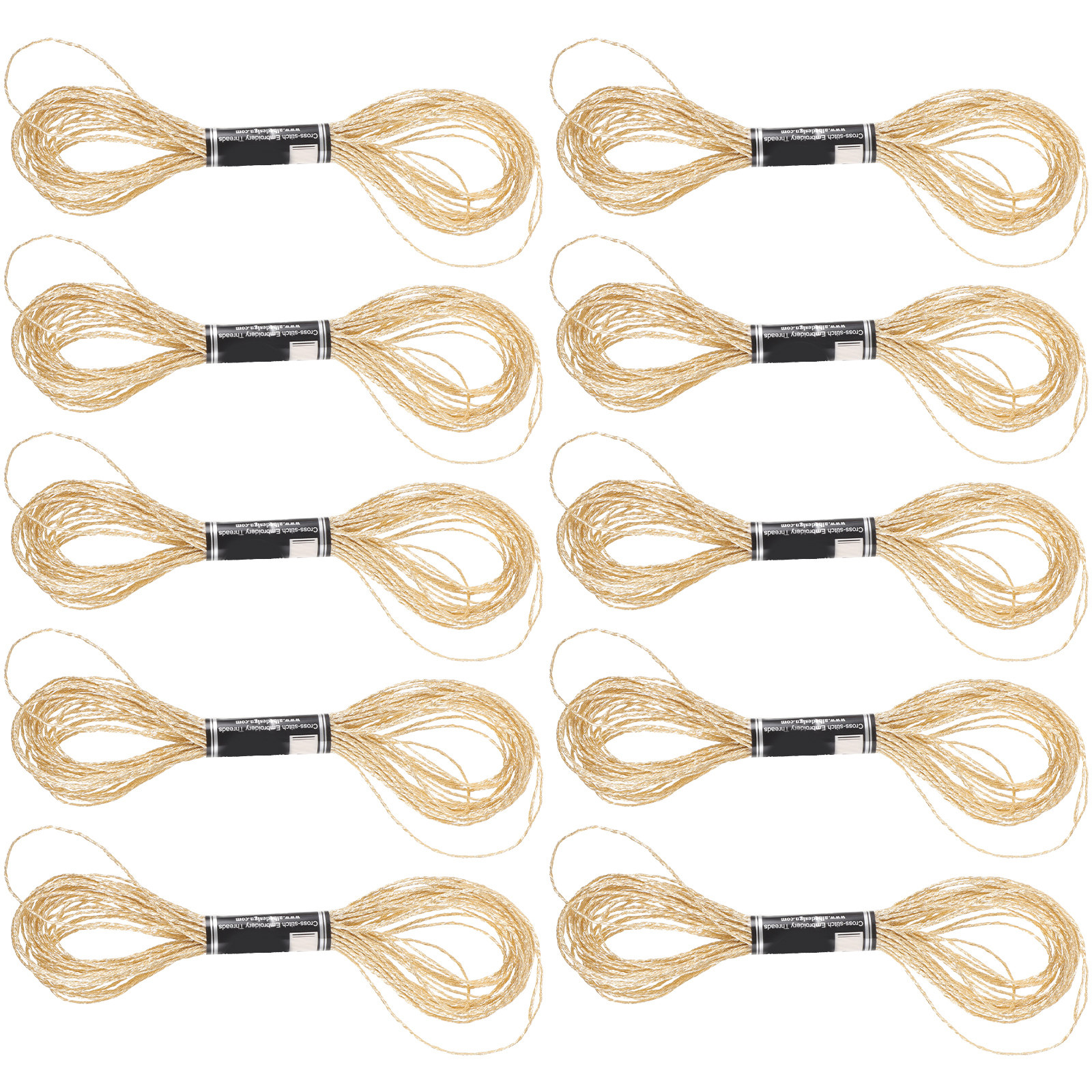 12Pcs Shimmering Metallic Embr - Craft Embellishment ulasan dan harga
