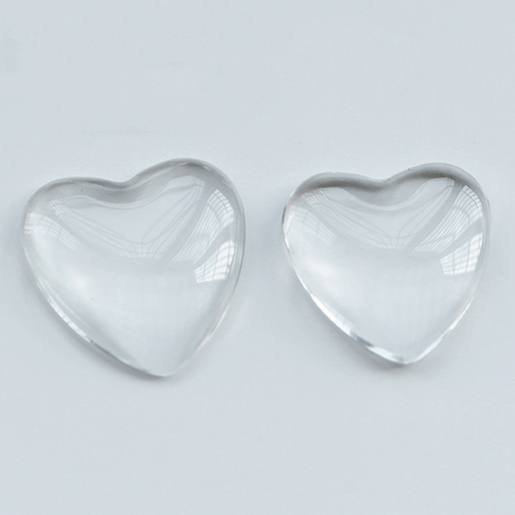 100Pcs Heart Shaped Glass Stic - Craft Embellishment ulasan dan harga