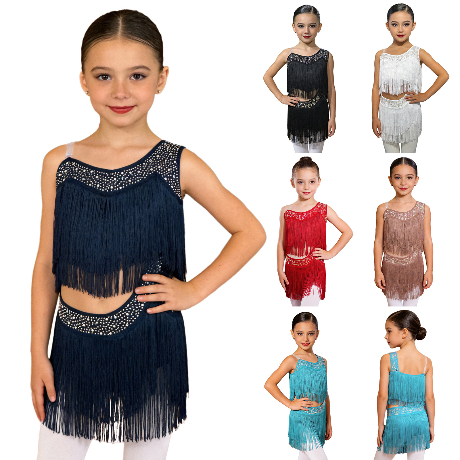 Sequin Ballet Leotard Performa - Rhinestone Banding Trim ulasan dan harga
