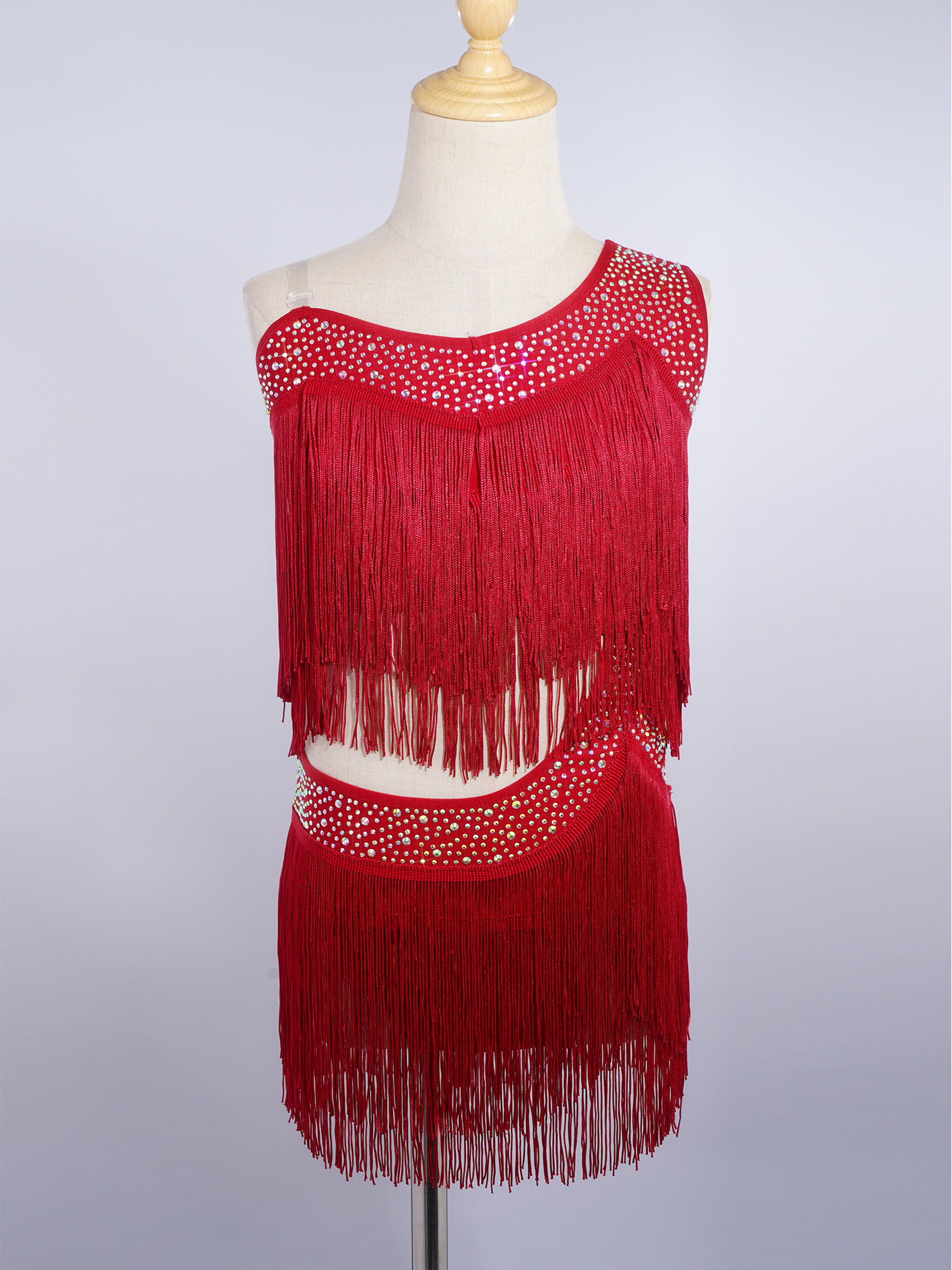 Sequin Ballet Leotard Performa - Rhinestone Banding Trim ulasan dan harga