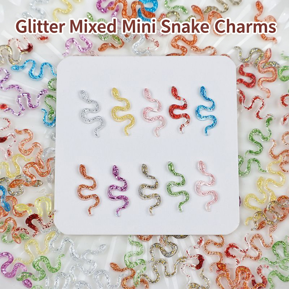 Tiny Shimmer Cartoon Snake Res - Embellishment Glue Craft ulasan dan harga