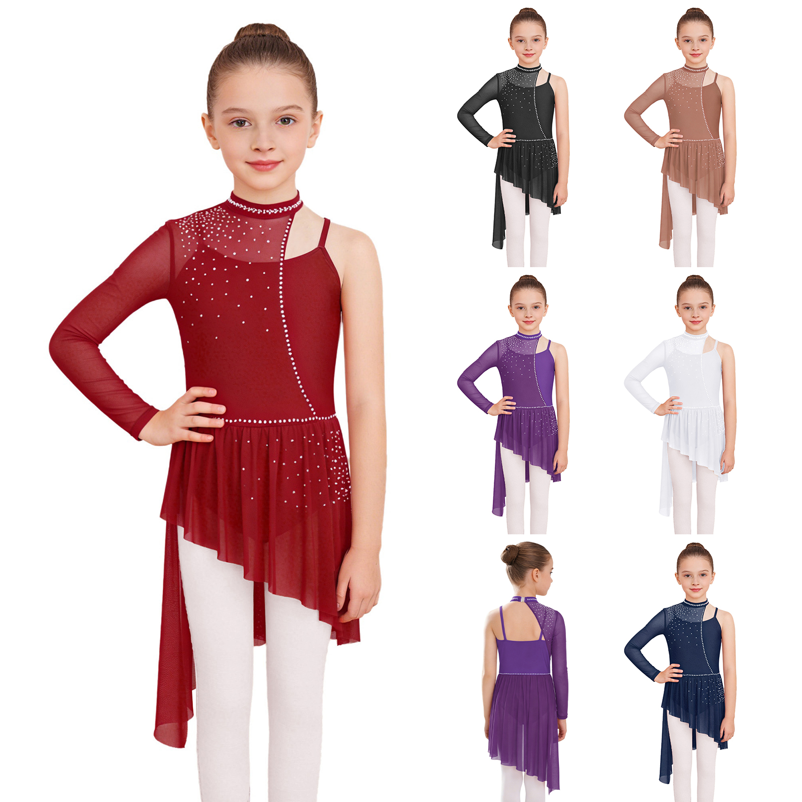 Kids Girls Modern Lyrical Danc - Rhinestone Banding Trim ulasan dan harga