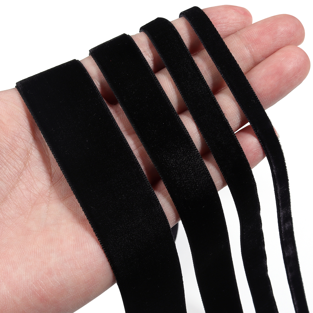 5-10Yards Black Velvet Ribbon  - Velvet Ribbon Roll ulasan dan harga