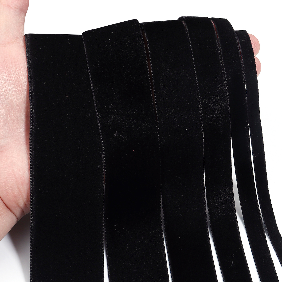5-10Yards Black Velvet Ribbon  - Velvet Ribbon Roll ulasan dan harga