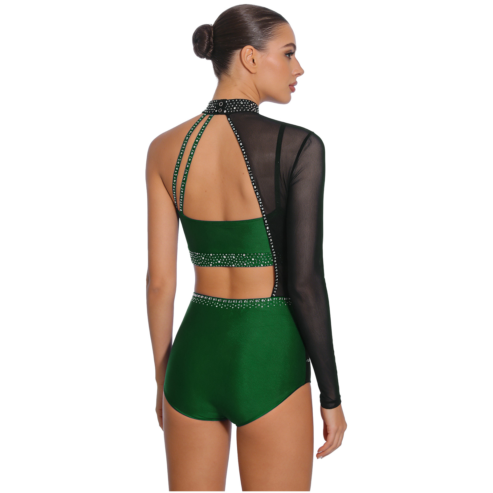 Elegant Womens Jazz Dance Gymn - Rhinestone Banding Trim ulasan dan harga