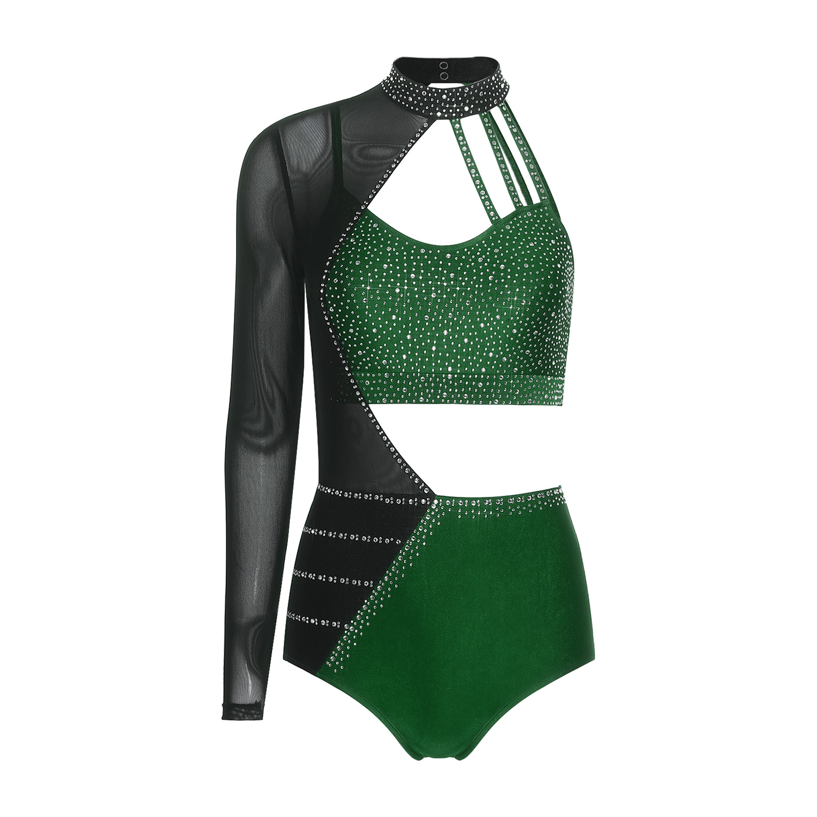 Elegant Womens Jazz Dance Gymn - Rhinestone Banding Trim ulasan dan harga