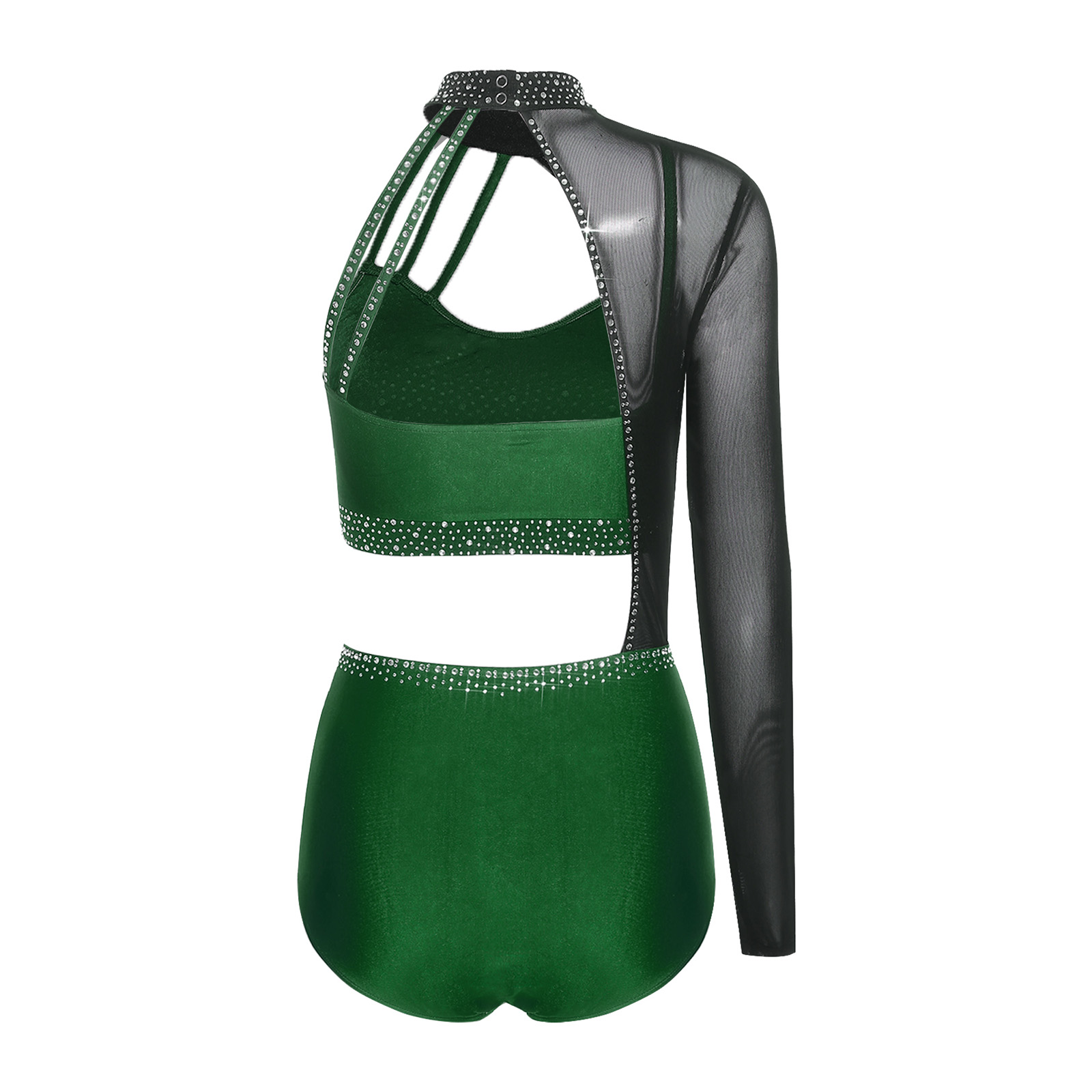 Elegant Womens Jazz Dance Gymn - Rhinestone Banding Trim ulasan dan harga