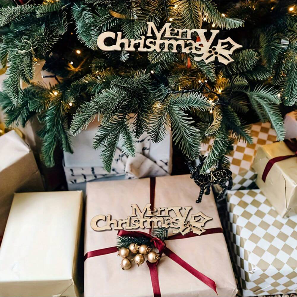 10/20/100Pcs Merry Christmas W - Christmas Craft Embellishment ulasan dan harga