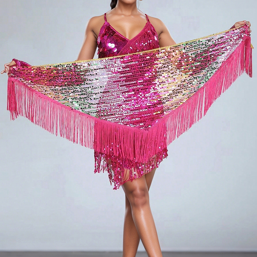 Women's Sequins Belly Dance Hi - Tassel Fringe Trim ulasan dan harga