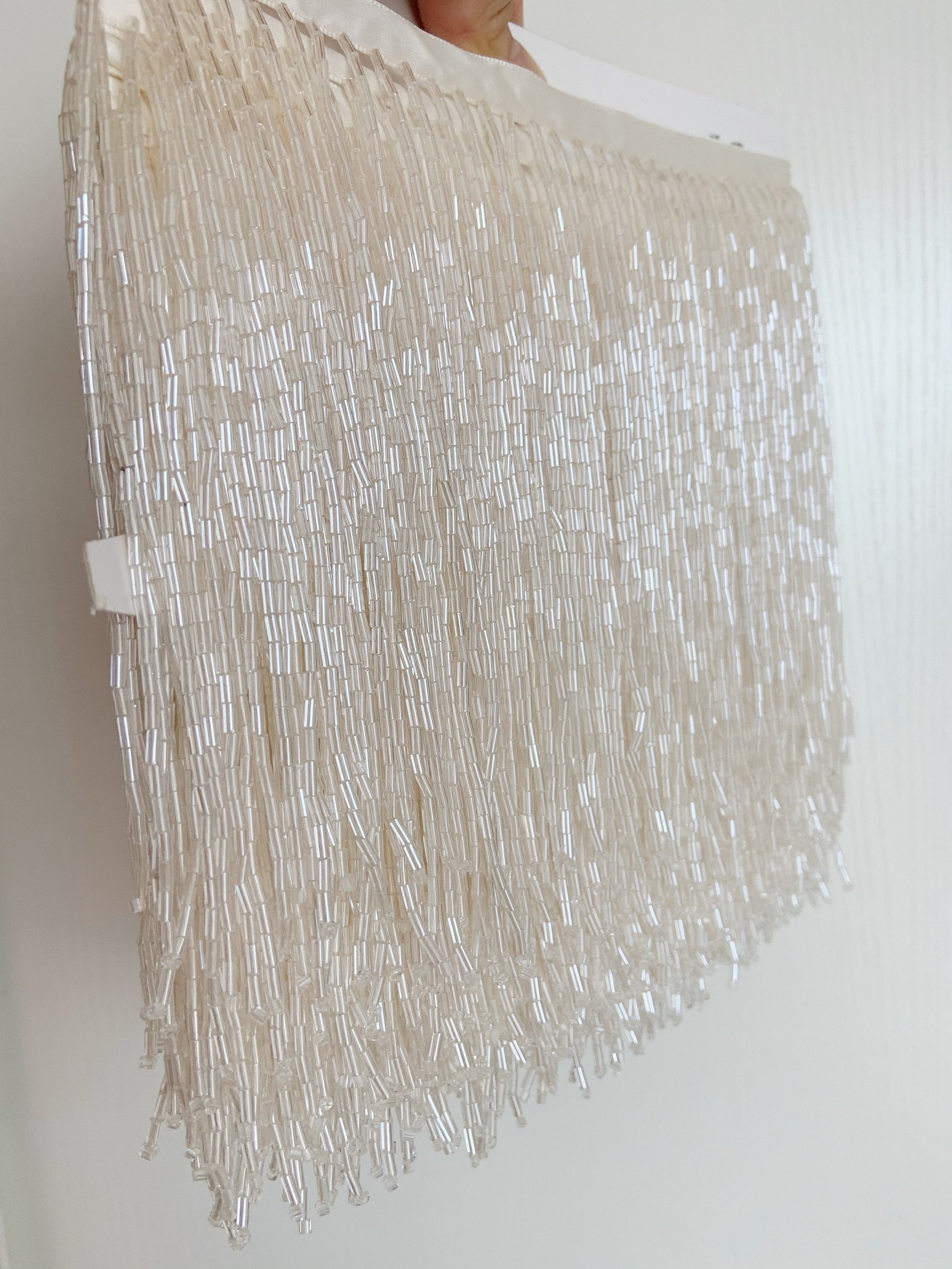 1 Yard Light Blue Bead Fringe  - Beaded Trim Fringe ulasan dan harga
