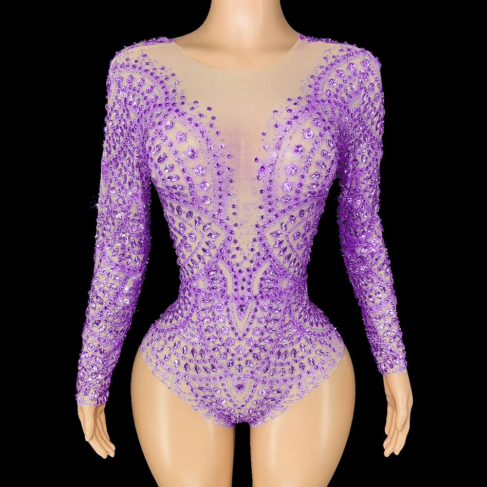 Sparkly Rhinestones Leotard Lo - Rhinestone Banding Trim ulasan dan harga
