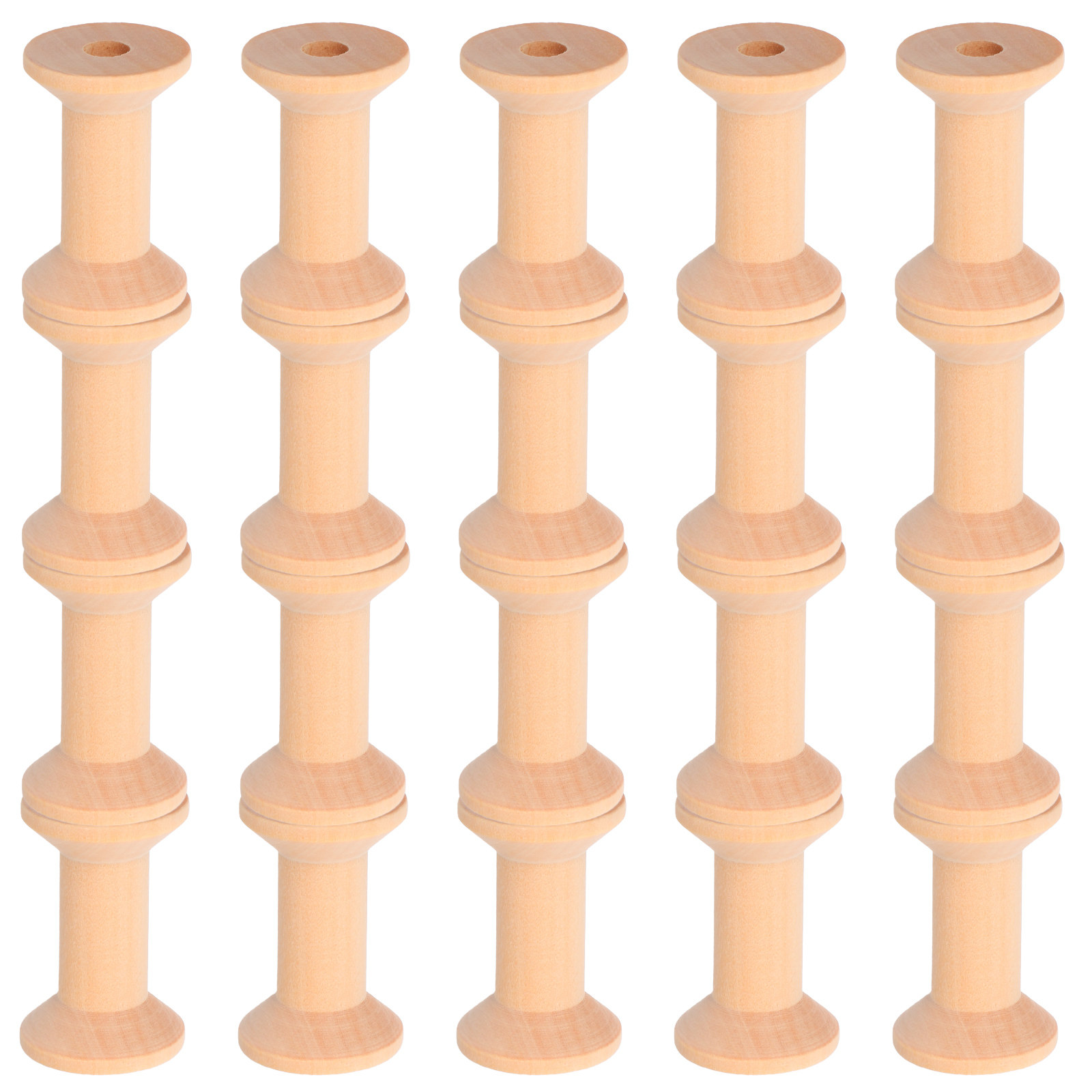 50Pcs Natural Wood Spools Unpa - Embroidery Craft ulasan dan harga