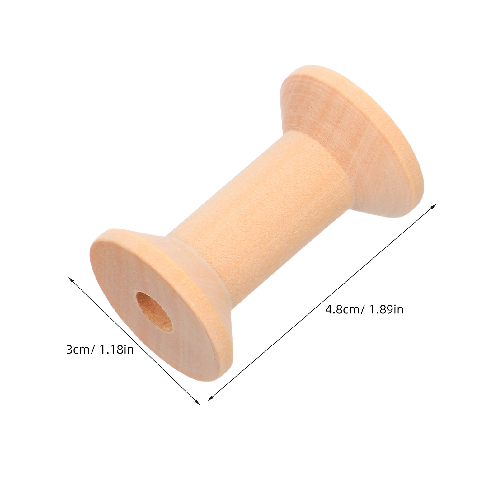 50Pcs Natural Wood Spools Unpa - Embroidery Craft ulasan dan harga